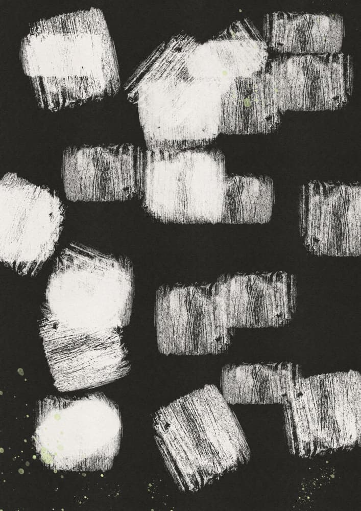 White Textured Shapes by Nicholas — canvas wall art