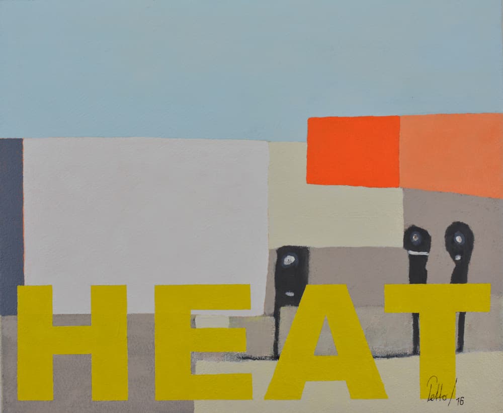 Yellow Heat Landscape by Mr PETTO — canvas wall art