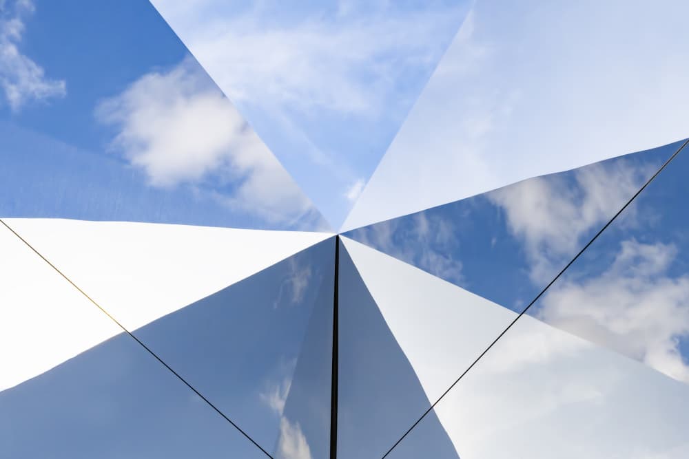 Geometric Sky Reflection by Linda Wride — canvas wall art