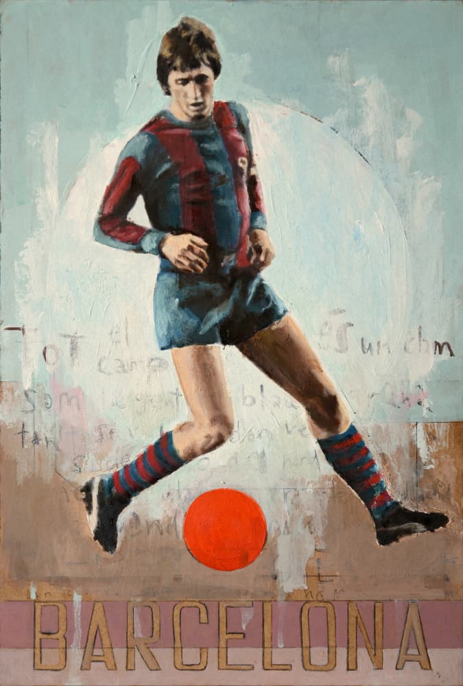 Vintage Soccer Strike by David Diehl — canvas wall art