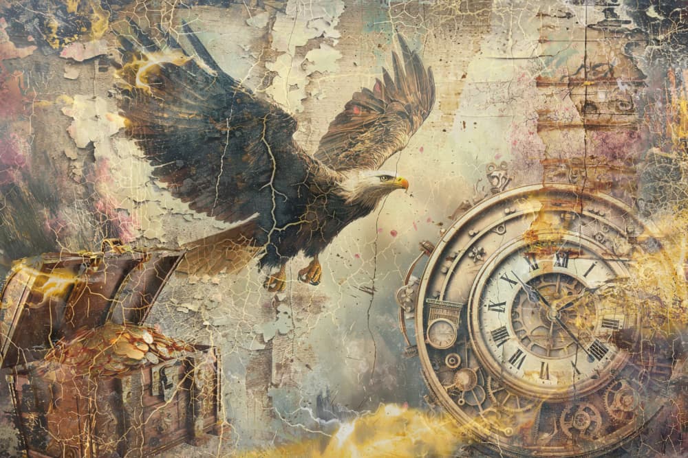 Steampunk Eagle Adventure by Rafal Kulik — canvas wall art