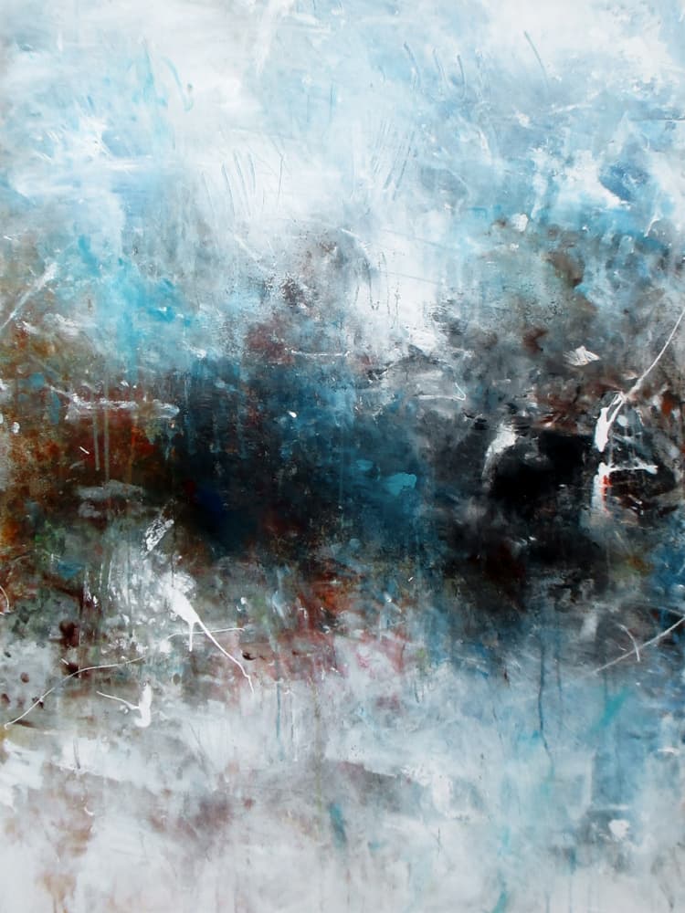 Stormy Abstract Waters by Ron Halfant — canvas wall art