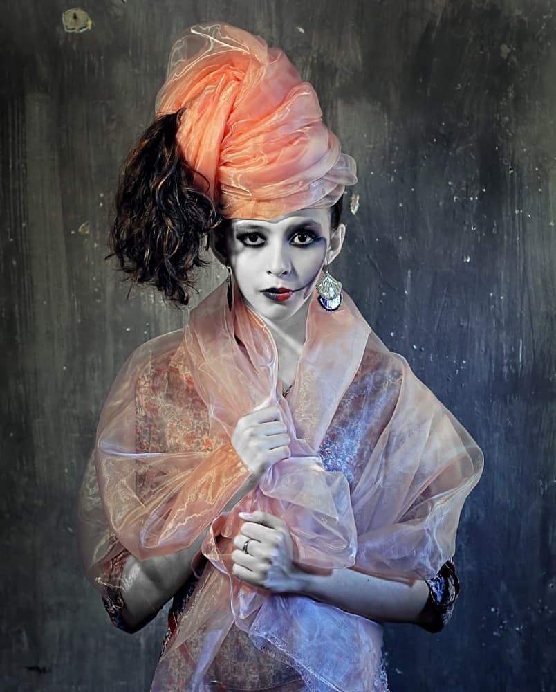 Mysterious Turban Woman by m salim bhayangkara — canvas wall art