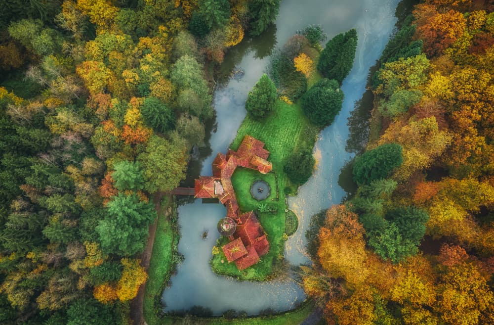 Autumn Island Retreat by Guy Krier — canvas wall art