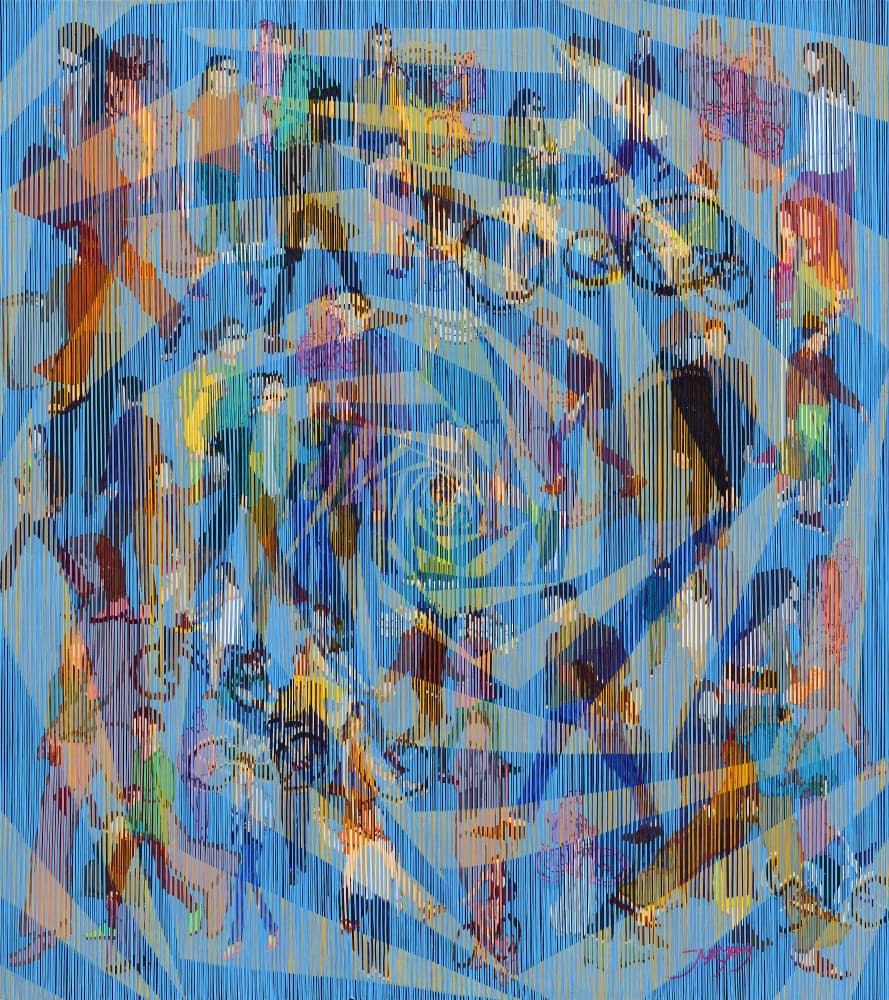 Dynamic City Flow by Jukyong Park — canvas wall art