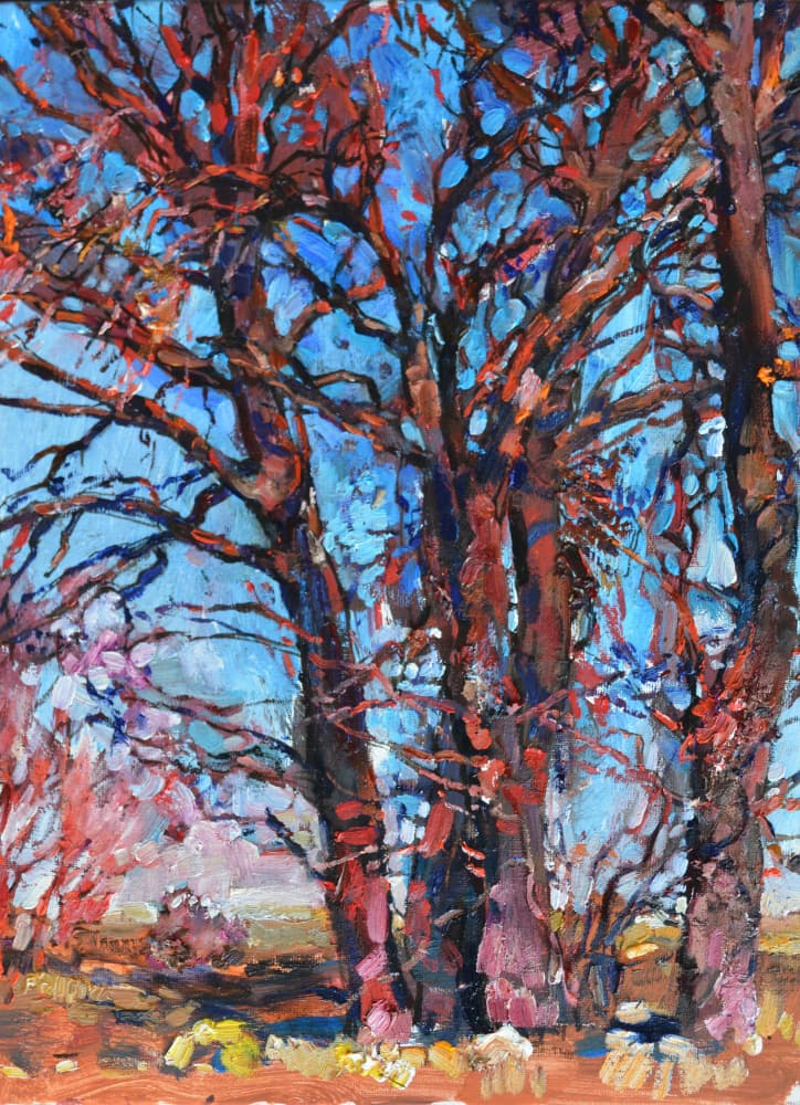 Vibrant Autumn Trees by Andrii Kutsachenko — canvas wall art