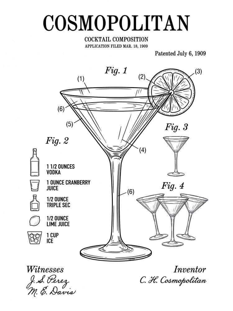 Cosmopolitan Cocktail Patent
