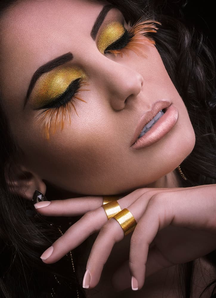 Golden Eyes and Rings by Jackson Carvalho — canvas wall art