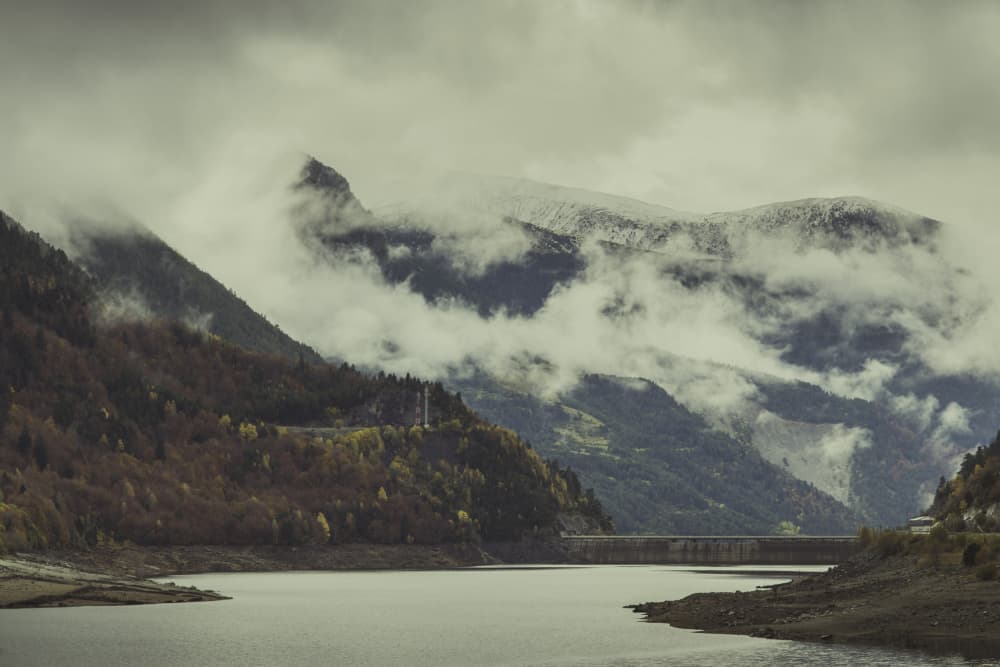 Misty Mountain Lake by Javier Pardina — canvas wall art