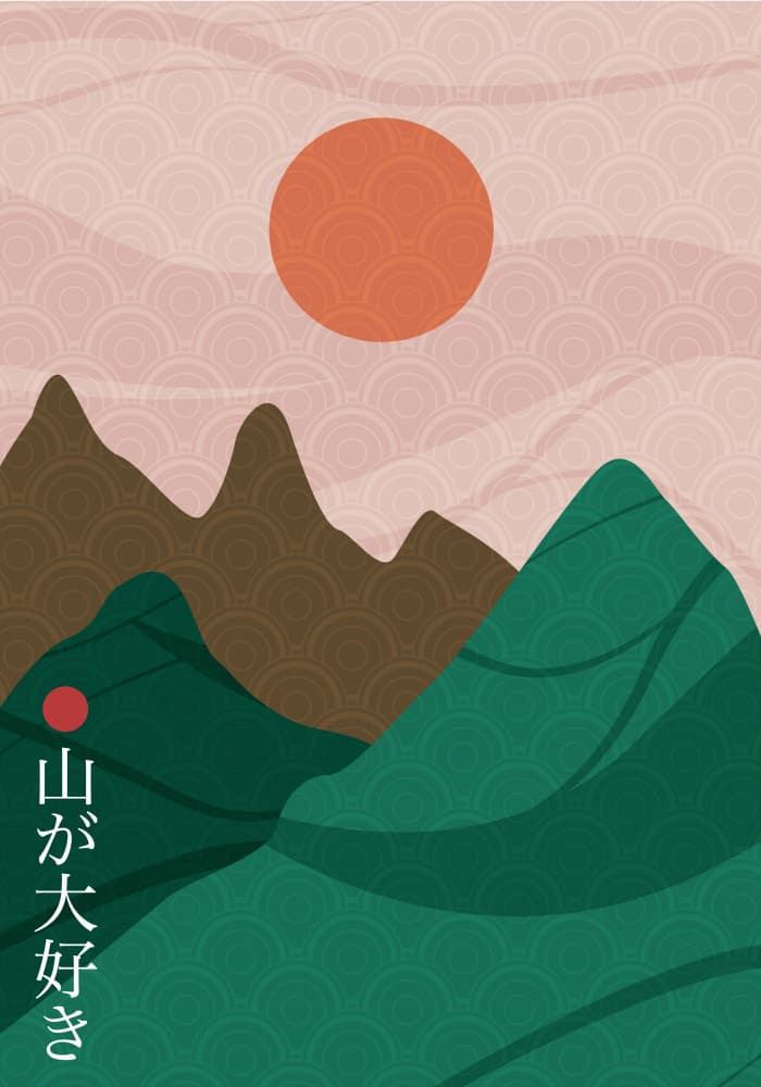 Serene Japanese Mountain View by Fadil Roze — canvas wall art