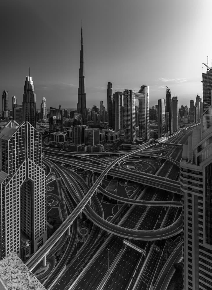Dubai Urban Vista by Mrinal Nath — canvas wall art