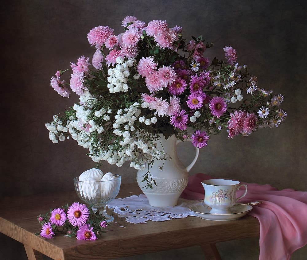 Cozy Floral Still Life by Tatyana Skorokhod — canvas wall art