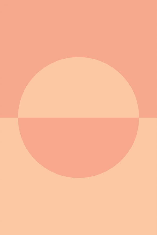 Minimalist Peach Circle by Pictufy Studio — canvas wall art
