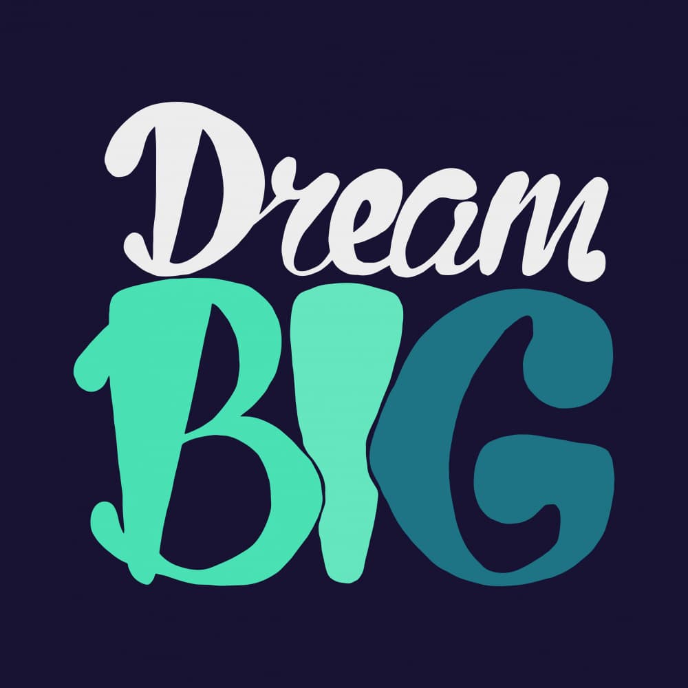 Inspirational Dream Big by Marika Barsrsind — canvas wall art