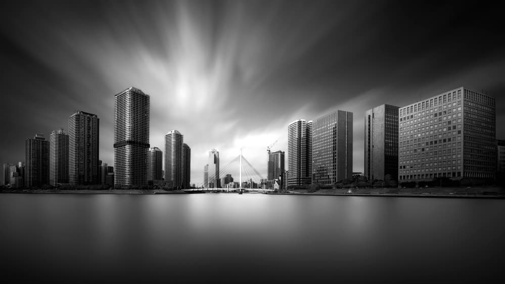 Dramatic Urban Skyline by Akira TAKAUE — canvas wall art