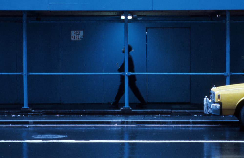 Blue City Night by Dieter Matthes — canvas wall art