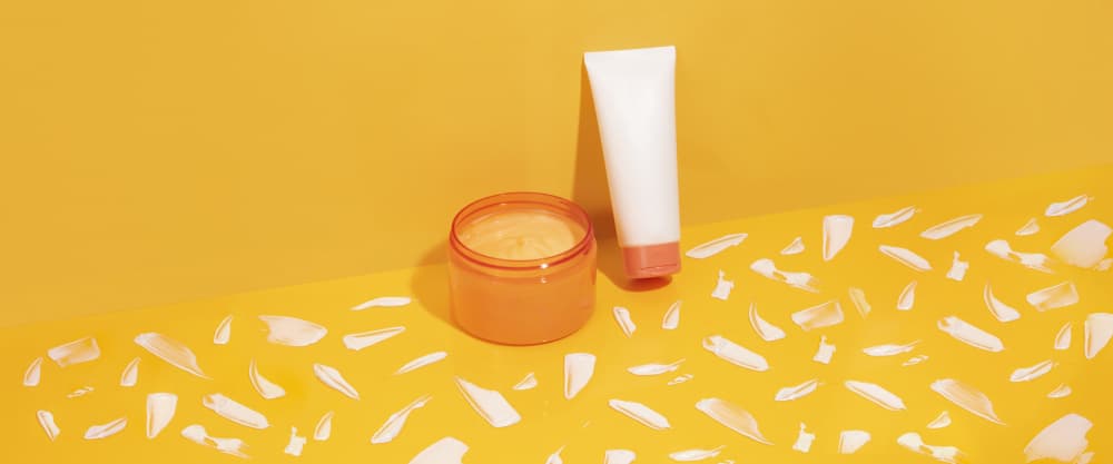 Sunny Skincare Essentials by Julia Ramiro — canvas wall art