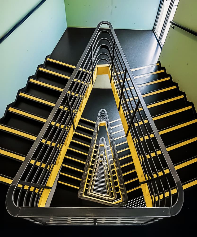Infinite Stairwell Geometry by Arnon Orbach — canvas wall art