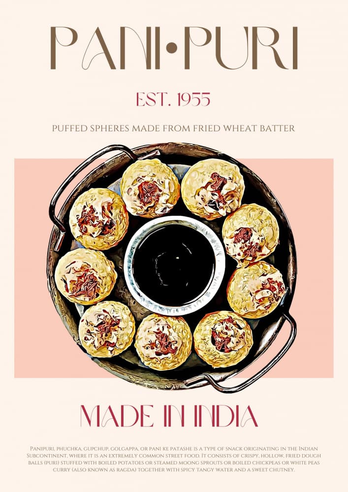 Pani Puri Platter by Nazma Khokhar — canvas wall art