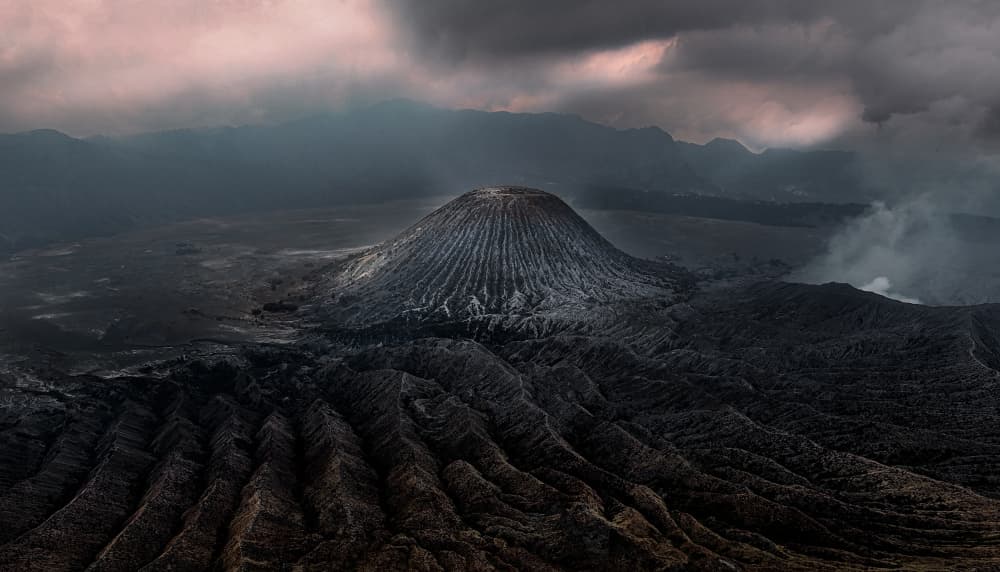 Dramatic Volcanic Landscape by Dennis Zhang — canvas wall art