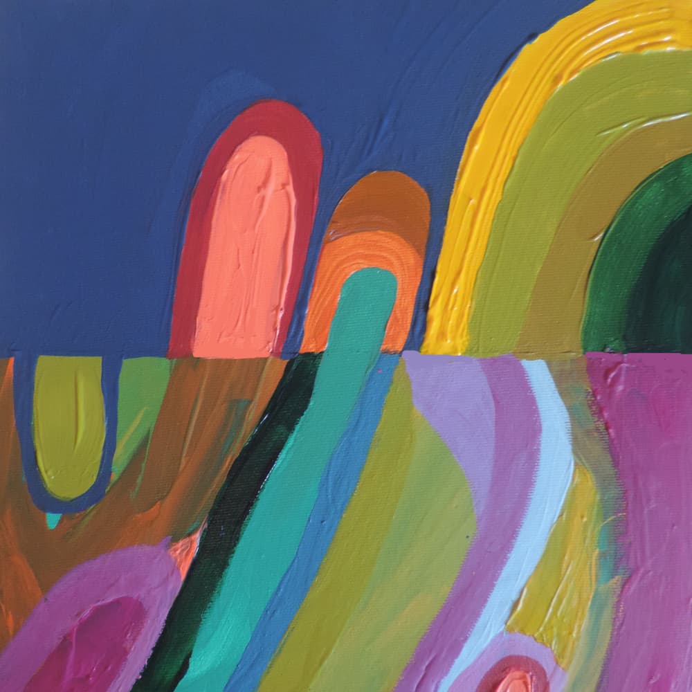 Vibrant Abstract Landscape by Sylvie Demers — canvas wall art