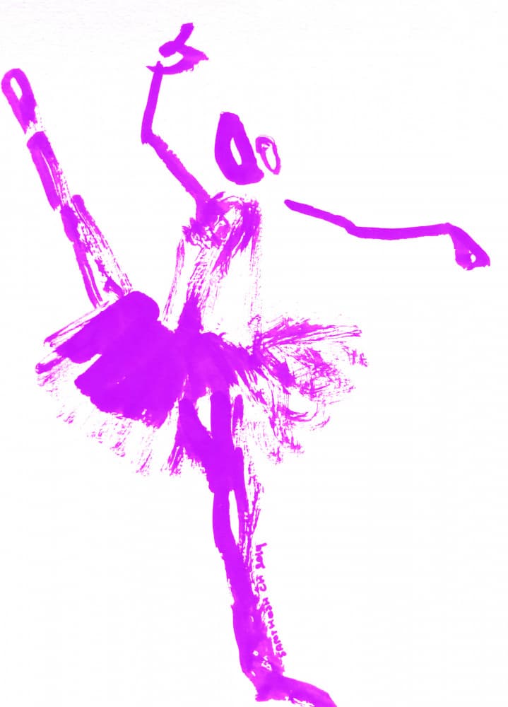 Abstract Purple Ballerina by Santhosh ch — canvas wall art