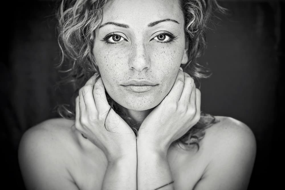Intense Female Portrait by Oren Hayman — canvas wall art