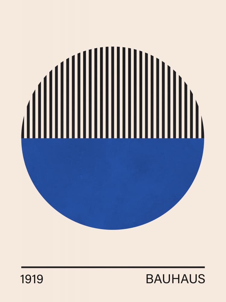 Geometric Blue Circle by Vitor Costa — canvas wall art