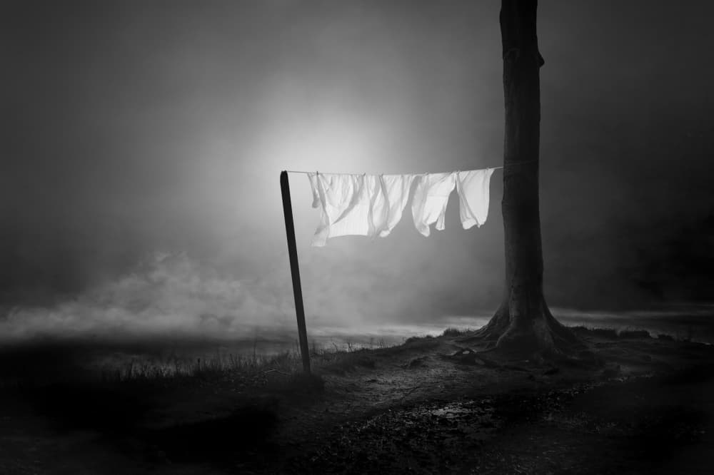 Misty Clothesline Landscape by Christoph Hessel — canvas wall art