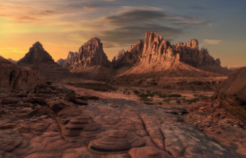 Majestic Desert Sunset by ANNA AN — canvas wall art