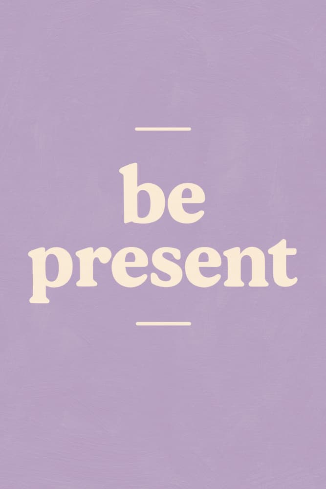 Bepresent(purple) by Treechild — canvas wall art
