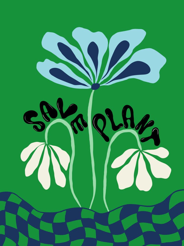 Botanical Save Planet by Miho Art Studio — canvas wall art