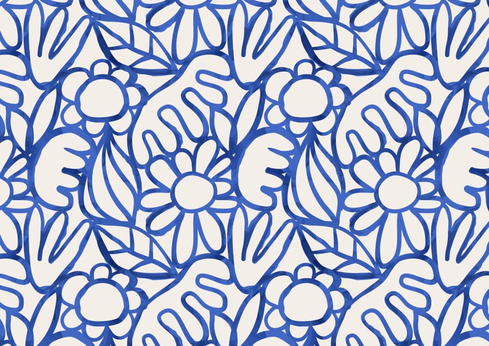 Floral Harmony Maze by Treechild — canvas wall art