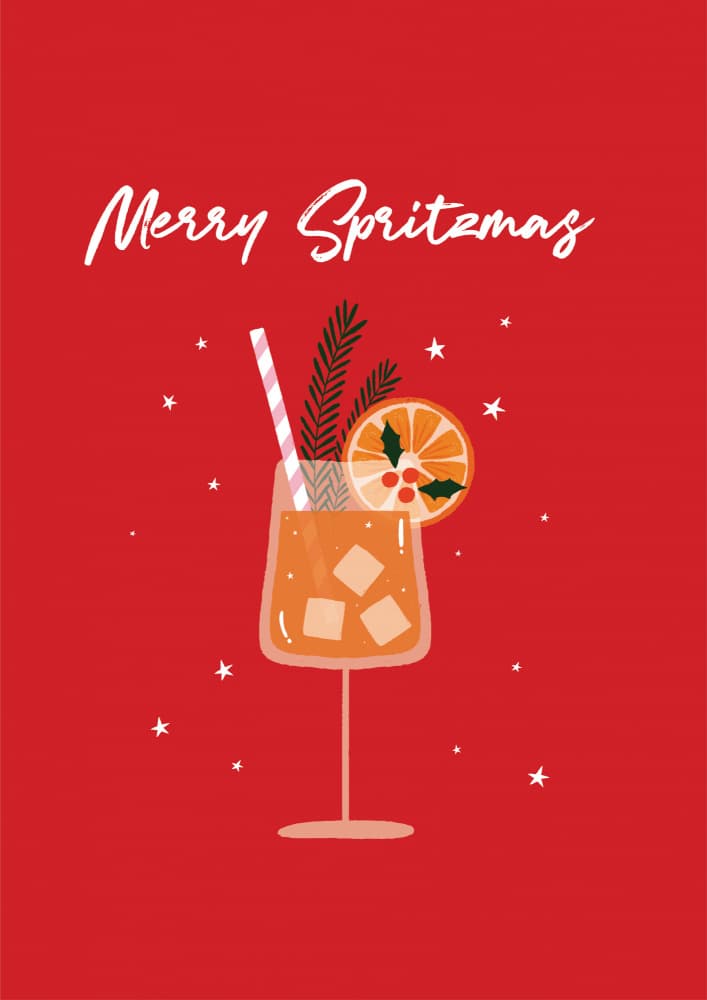 Merry Spritzmas Cocktail by Aislinn Simmonds — canvas wall art