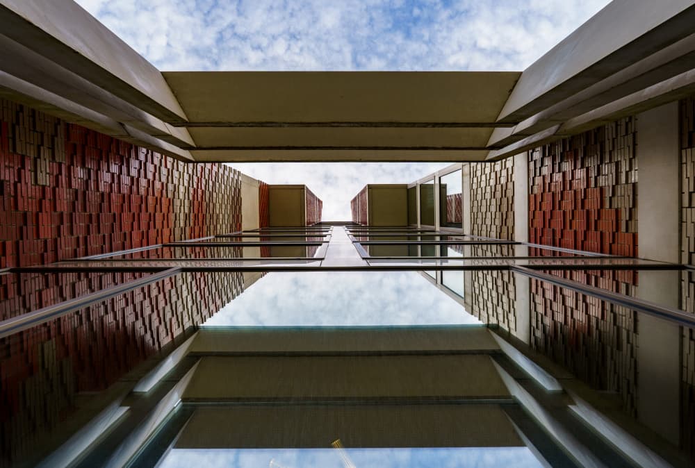 Modern Building Upward View by Jaap Koer — canvas wall art