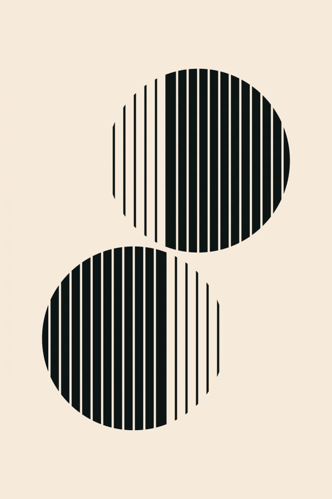 Optical Black Circles by jay stanley — canvas wall art