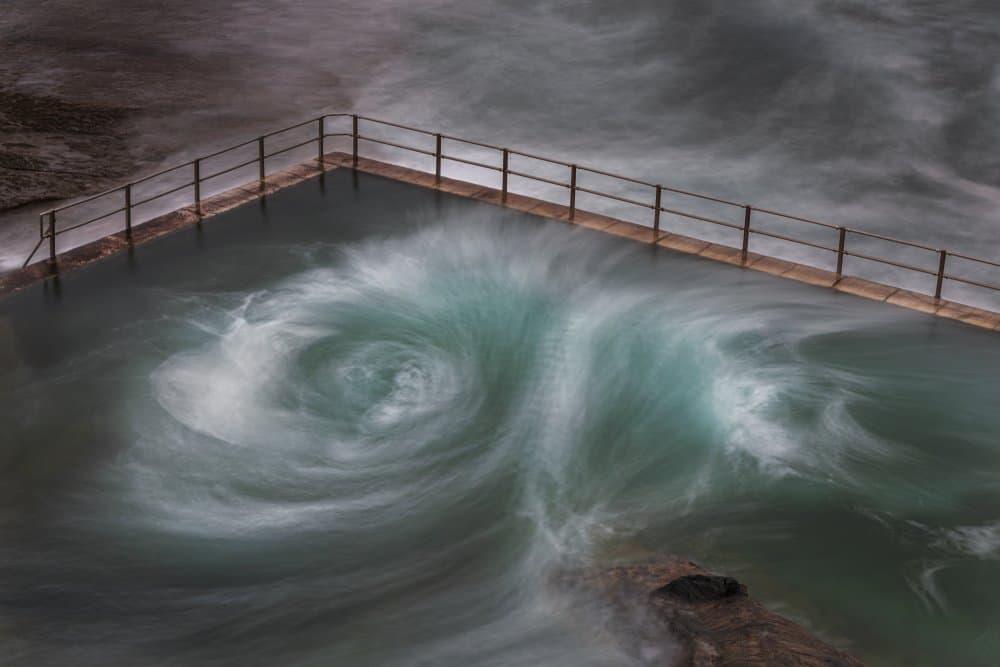 Ocean Pool Swirl by Rosie Steggles — canvas wall art