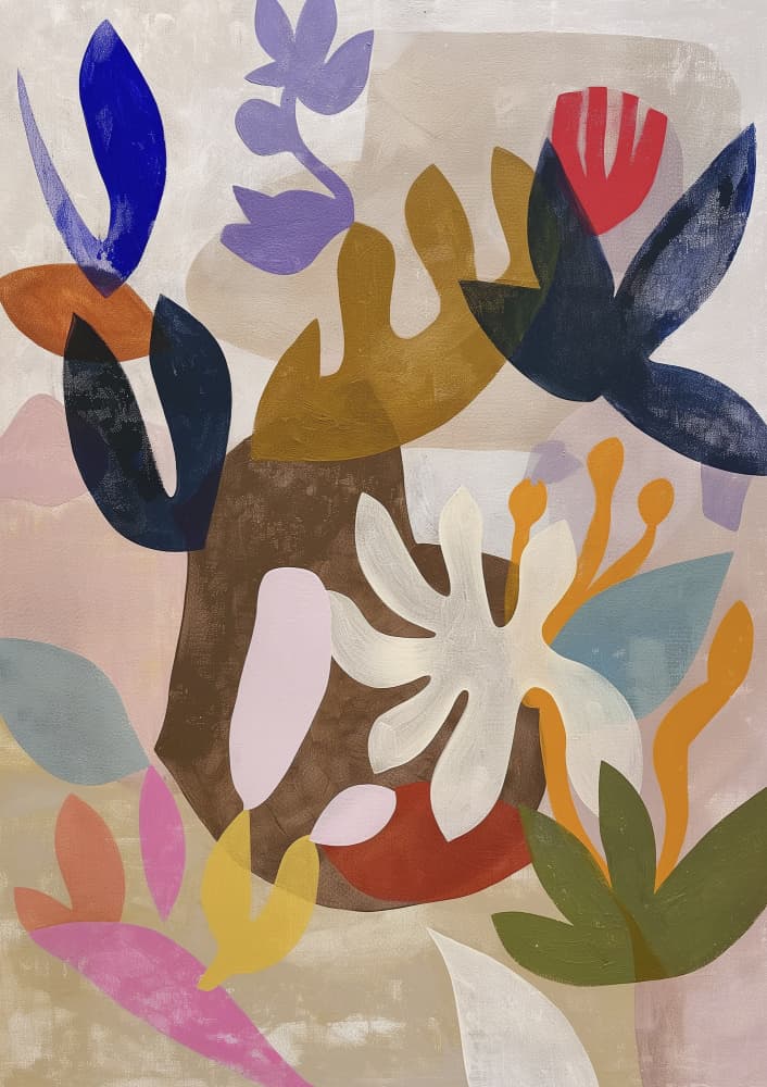 Vibrant Organic Flora by Lila &amp; Lola — canvas wall art