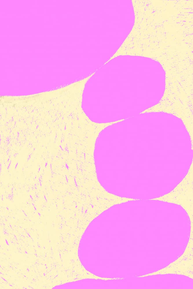 Pink stone balance by Treechild — canvas wall art