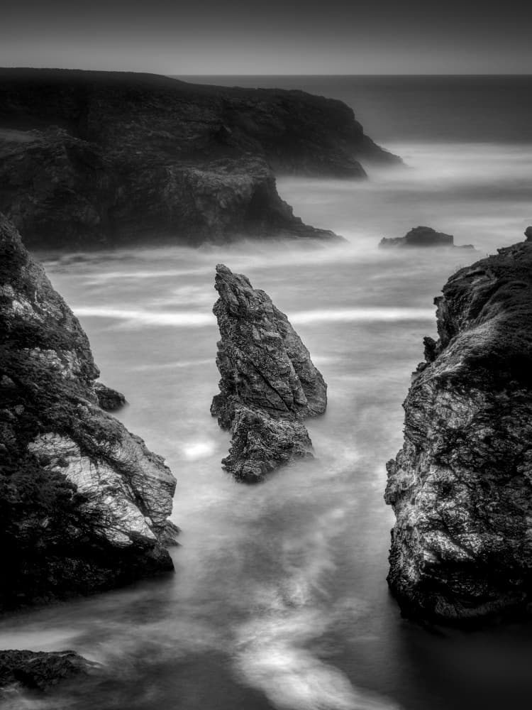 Dramatic Coastal Rocks by av peteghium — canvas wall art