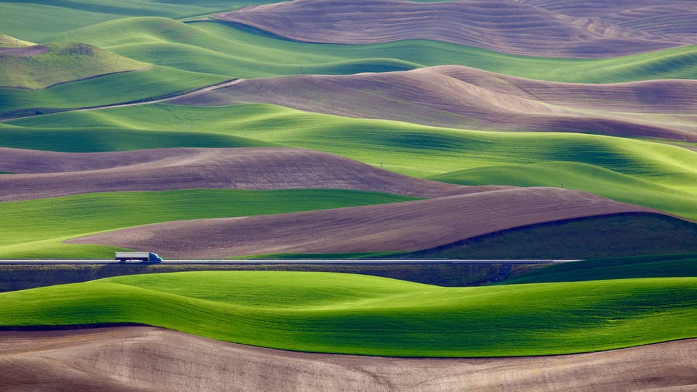 Rolling Farm Fields by Danny Gao — canvas wall art