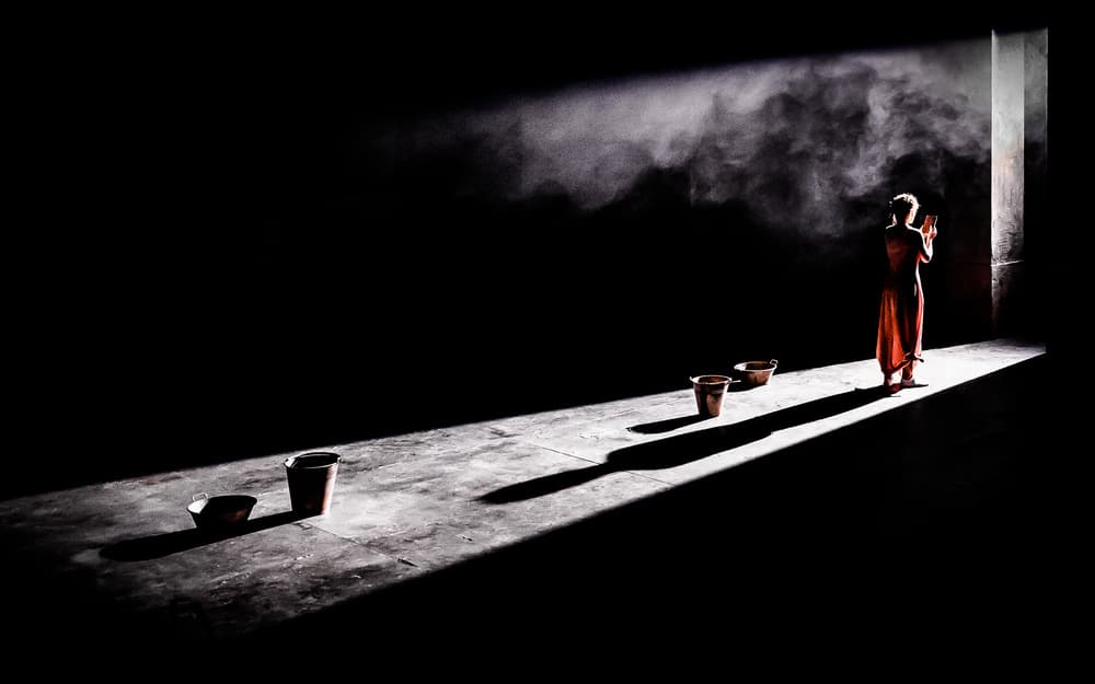 Saffron Monk Light by Frank Hinsberger — canvas wall art