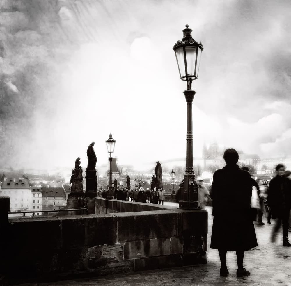 Charles Bridge Solitude by Louis-Philippe Provost — canvas wall art