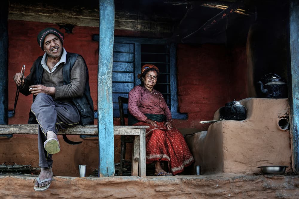 Village Life Smiles by Irene Perovich — canvas wall art