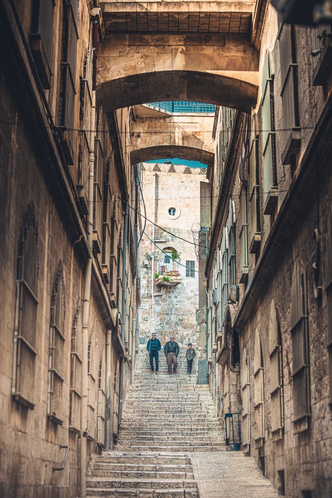 Old City Steps by Marco Tagliarino — canvas wall art