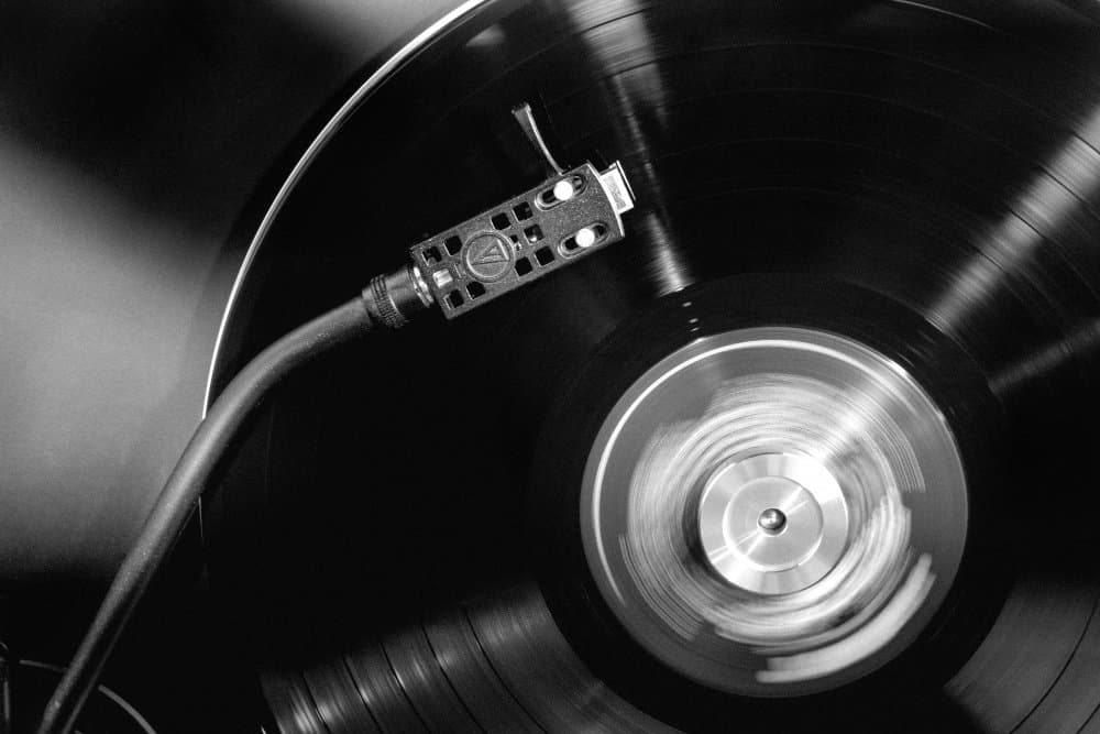 Spinning Vinyl Record by Pictufy Studio III — canvas wall art