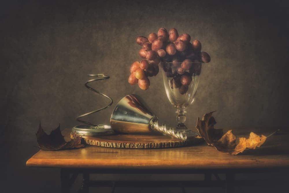 Autumn Grapes Still Life by Monique van Velzen — canvas wall art