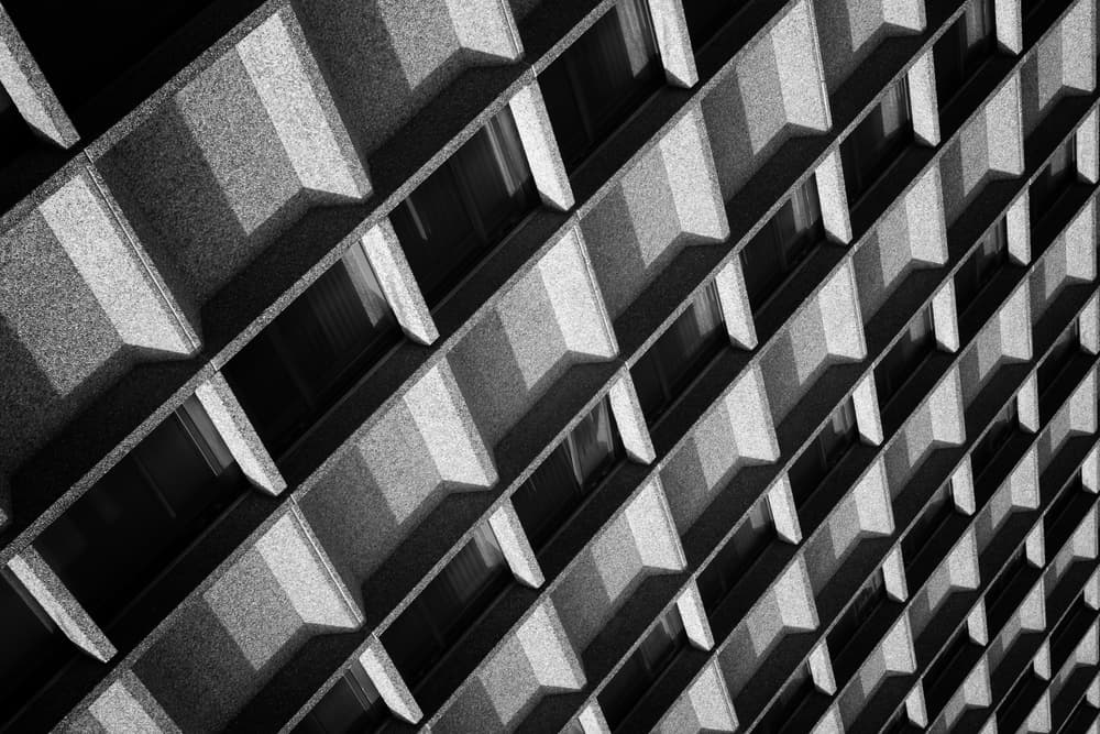 Geometric Building Facade by Jeroen van de Wiel — canvas wall art