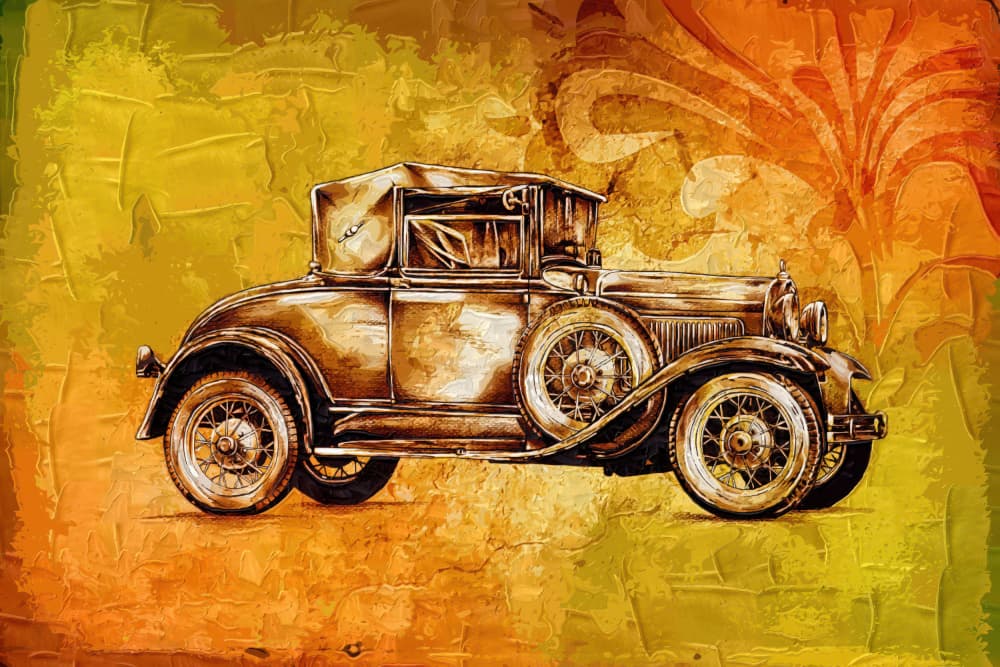 Rustic Vintage Car by Rafal Kulik — canvas wall art