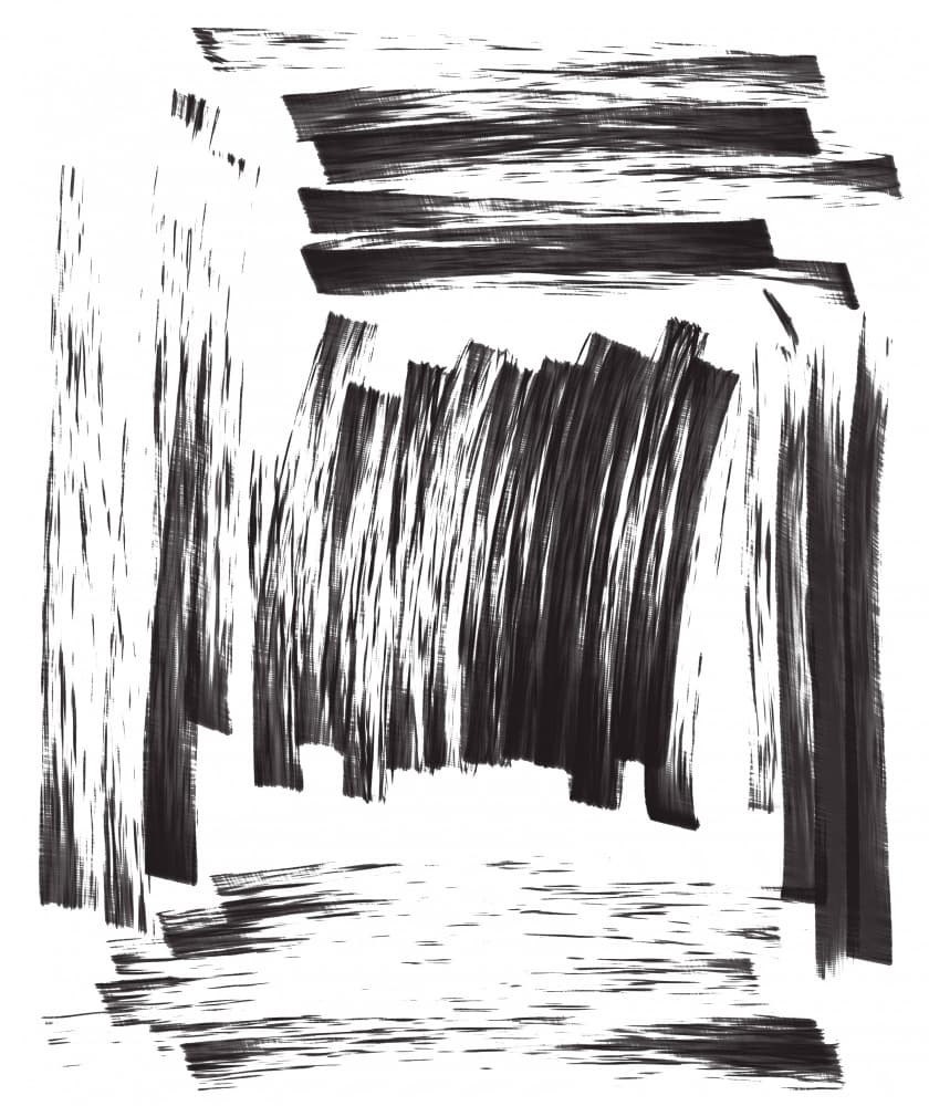 Bold Black Strokes by Josie George — canvas wall art